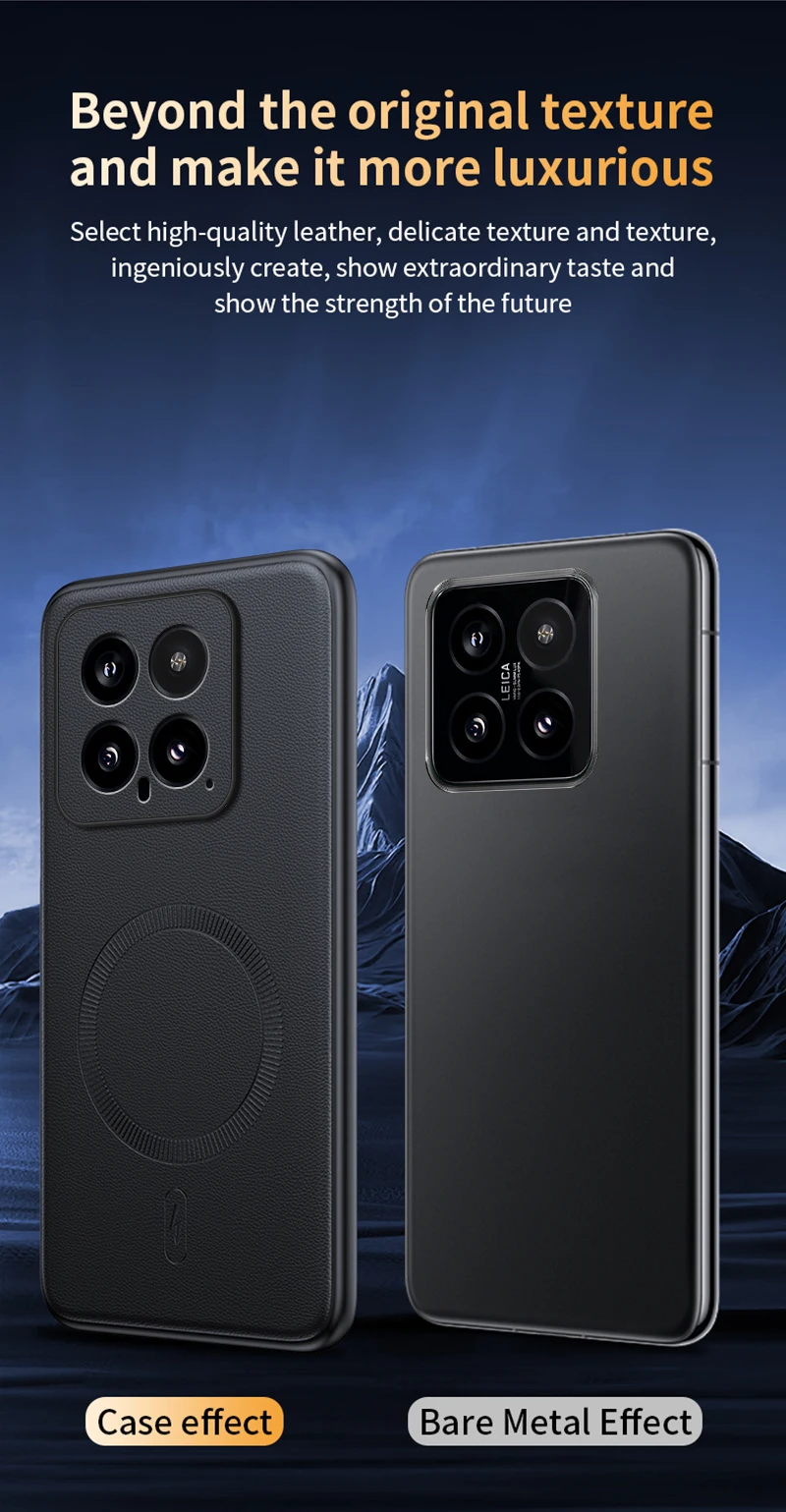 Für Xiaomi 14 Hülle Magnetische Leder-Schutzhülle Für Xiaomi 14 Hochwertige Anti-Fingerabdruck Rutschfeste PC+TPU – Detail 11