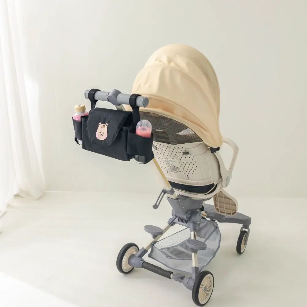 Sac de Poussette Brodé pour Bébé, Grande Capacité, Style Coréen, Ours, Accessoires