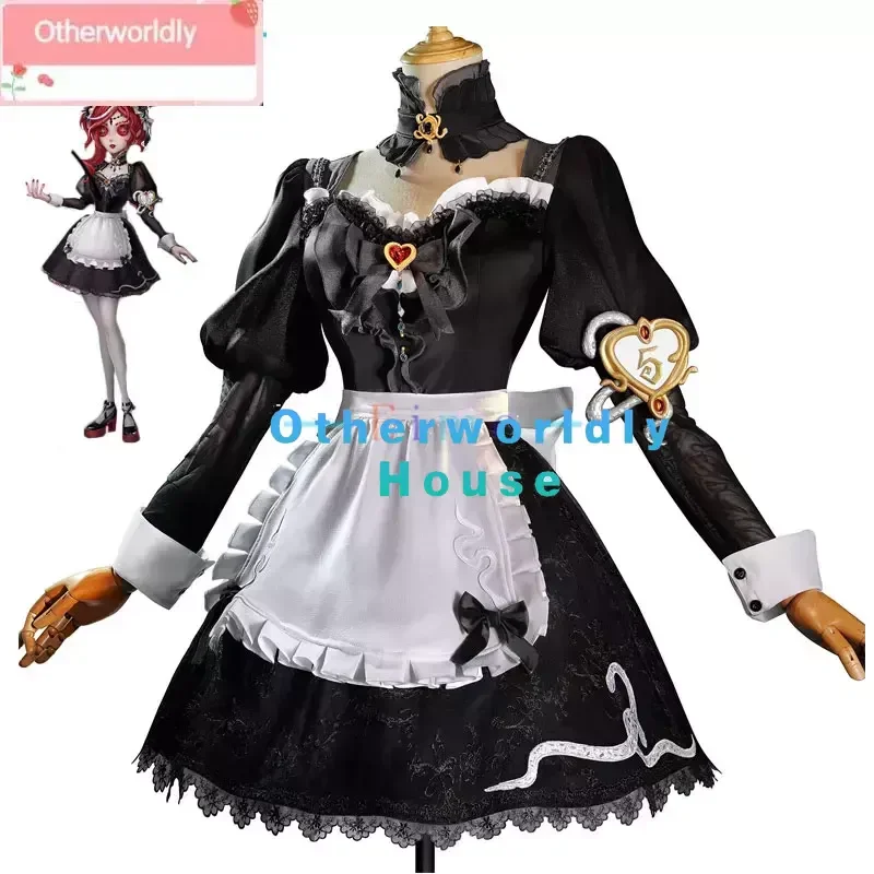 Costume de Cosplay Fiona Gilman pour femme, robe de femme de chambre noire mignonne, fête trempée, uniformes d'Halloween, sur mesure