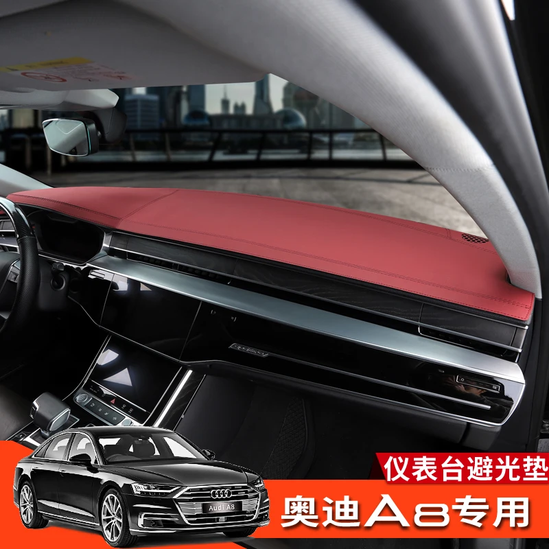 

Leather Dashboard Sun Shade Mat for 2018-2024 Audi A8/A8L | Anti-Glare & Heat Shield | UV Protection Interior Accessory