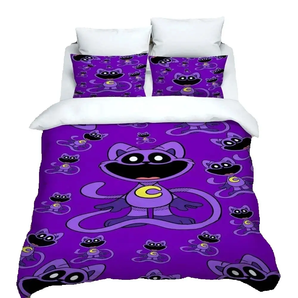 Cartoon S-Smiling Critters Duvet Cover Pillowcase Bedding Set Boy Girl Bedroom Decoration Children Single Double Large Size