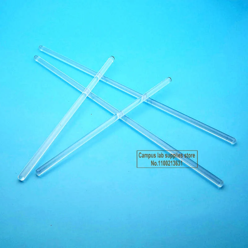 10pcs/lot Lab Diameter5/7/8/10mm Round Head  Glass Drain Rod Glass Stiring Bar Suitable for Beakers Laboratory Chemistry