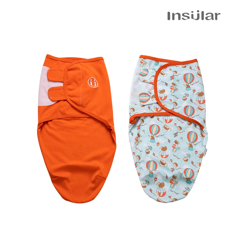 Insular 2 pcs/set Baby Sleeping Bag Cocoon Newborns Infant Cotton Knit Baby Swaddles Wrap Blankets Sleep Sack For 0-7 Months