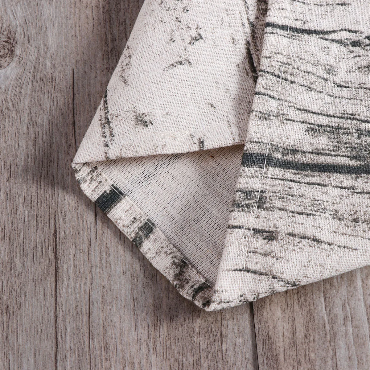 

90 X 90 Cm Cotton Linen Table Cloth Wood Grain Pattern Square Table Cover Dinning Room Decor Protector Washable