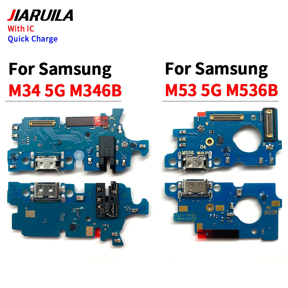 Charging Port For Samsung M34 M346 M346B M53 5G M536 M536B USB Charging Board Dock Port Flex Cable Repair Parts