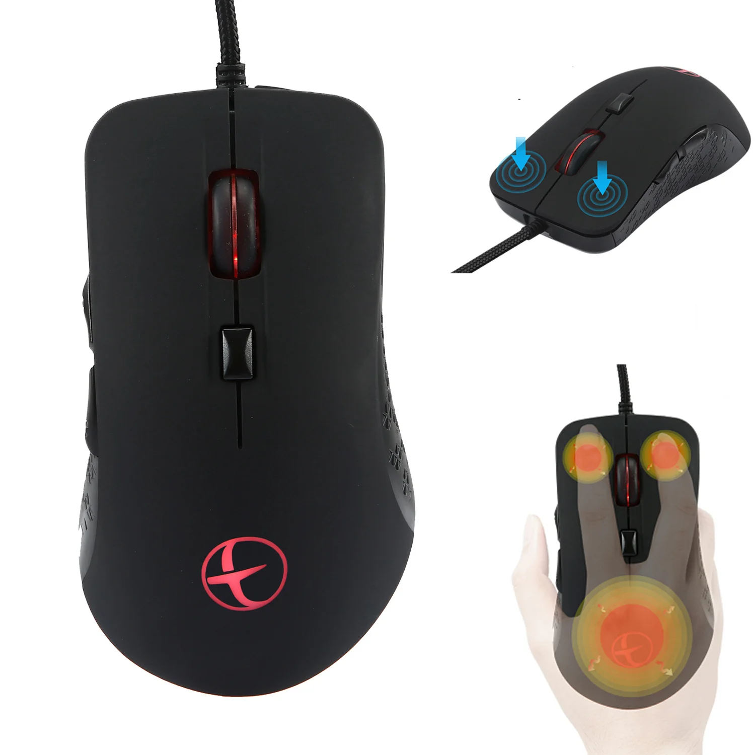 

2400 DPI Heating Warmer Hands USB Wired Gaming Mouse for Notebook Computer PC Gaming Mouse