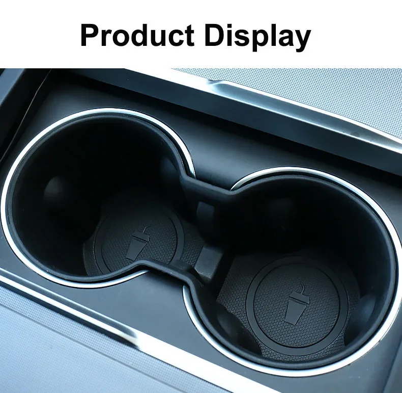 Für Tesla Model Y L 2026 Getränkehalter-Einsatz Model Y Standard Juniper Mittelkonsolen-Organizer YL TPE Flaschenaufbewahrungsbox – Detail 10