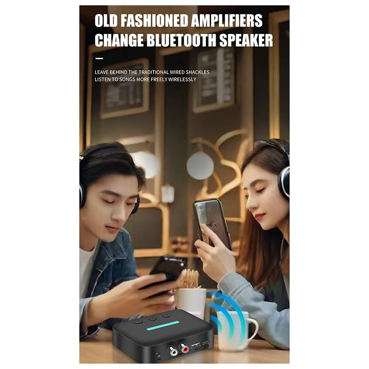 

T06C-Новая версия 5.3 Bluetooth аудиоприемник U-диск воспроизведение музыки старый стерео-адаптер беспроводной Bluetooth