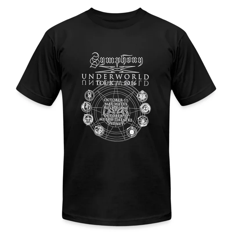 

2024 Men T Shirt Casual Symphony X Underworld Aust Tour T-shirt Graphic Summer Short Sleeves 100% Cotton S-3XL