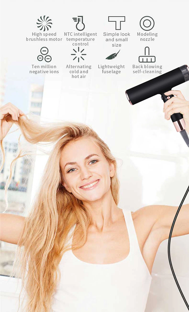 Ionic Hair Dryer 110000 RPM High Speed Professional Blow Dryers for Salon Home Use Portable Blowout Hair Dryers