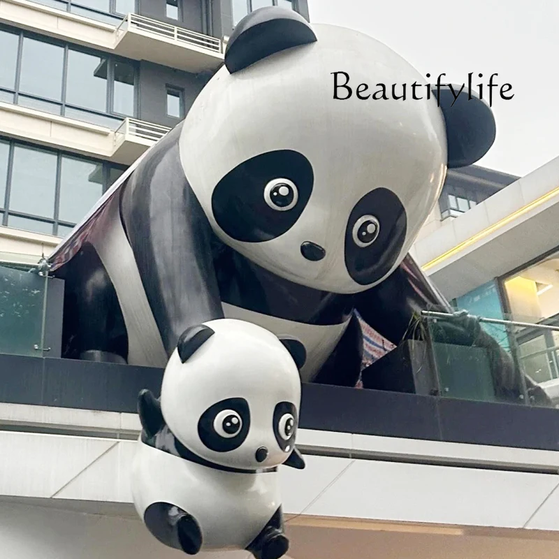 

Nordic outdoor door sculpture shopping mall hot pot barbecue milk tea shop clock in the floor large ornament