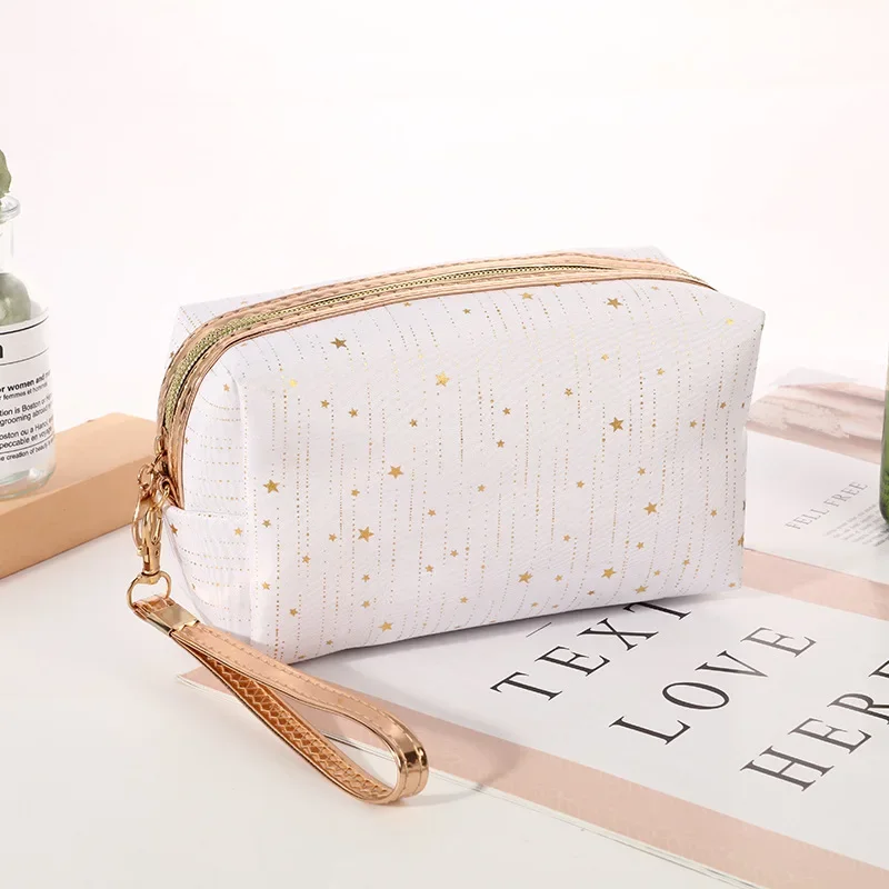 Women Paillette Stars Cosmetic Bag Make Up Bag Pouch Wash Toiletry Bag Travel Ladies Makeup Bag Tampon Holder Organizer Bags