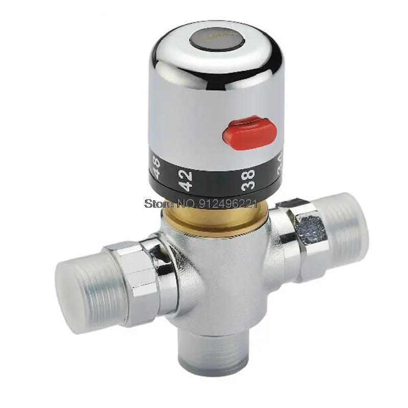 

G3/4"(DN20)Thermostatic valve thermostatic mixing valve Solar shower brass temperature control valve, solar pipe valve