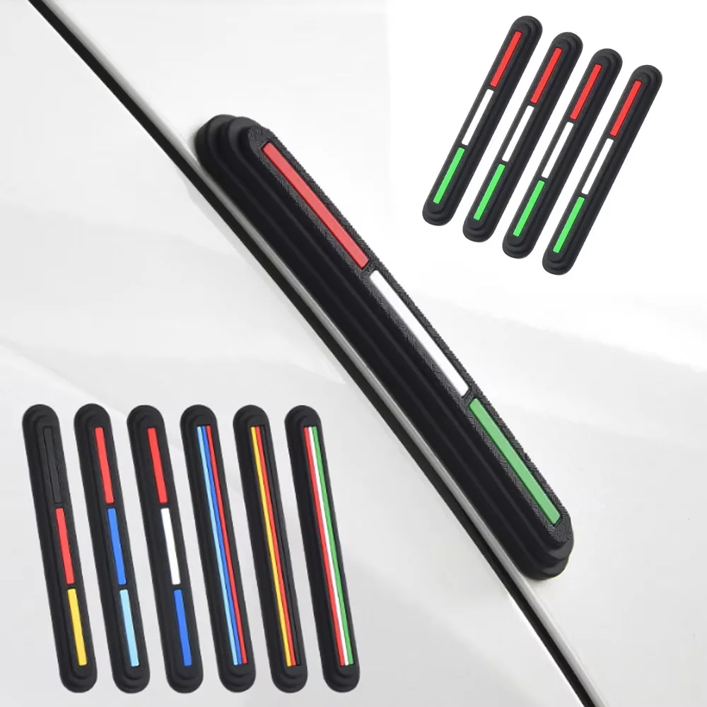 Tira Anticolisión de 3 Colores para Puerta de Coche, Adhesivo Protector Decorativo Resistente a Arañazos para Espejo Retrovisor, Protector de Apertura de Puerta de Vehículo