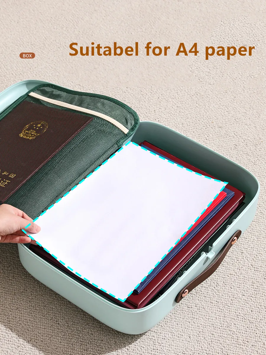 Multi-Layer Document Tickets Storage Box Certificate File Bills Organizer Case Home Travel Passport Briefcase Office Organizer