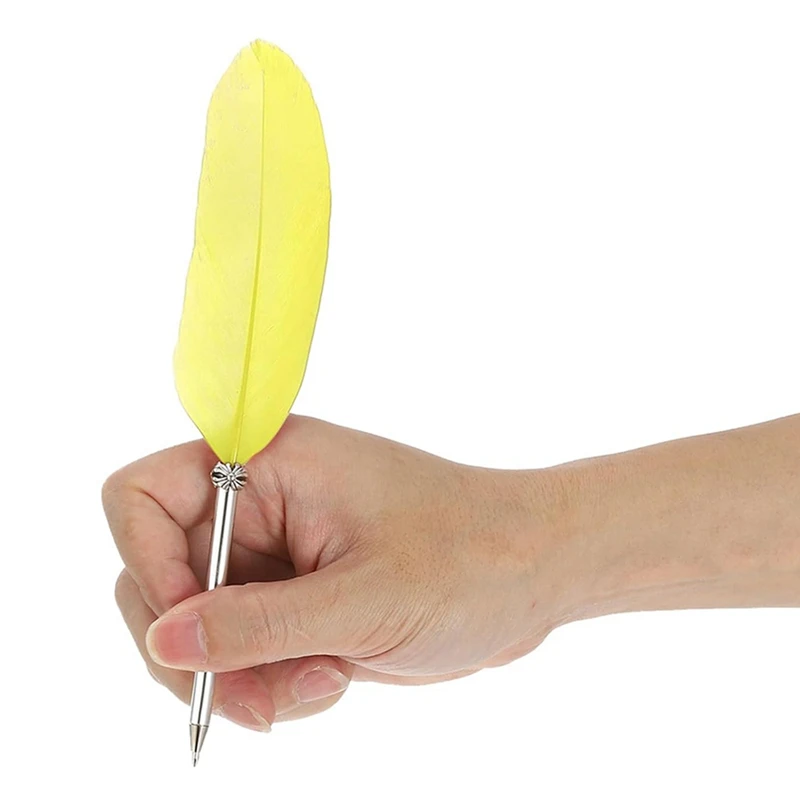 Caneta esferográfica de penas vintage, caneta mergulhe refinada, caneta de tinta para escrever caligrafia, 21cm, 8 ", 2pcs