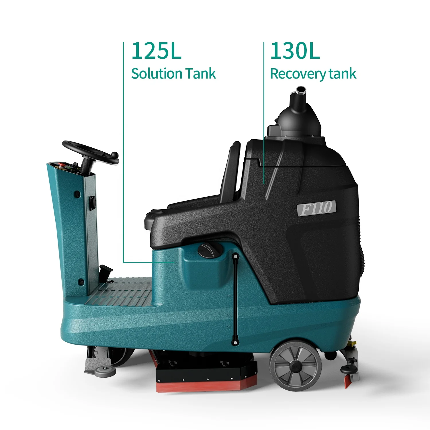 MZL Industrial Ride On Floor Cleaning Scrubber Machine Gym Automatischer Betonbodenwäscher