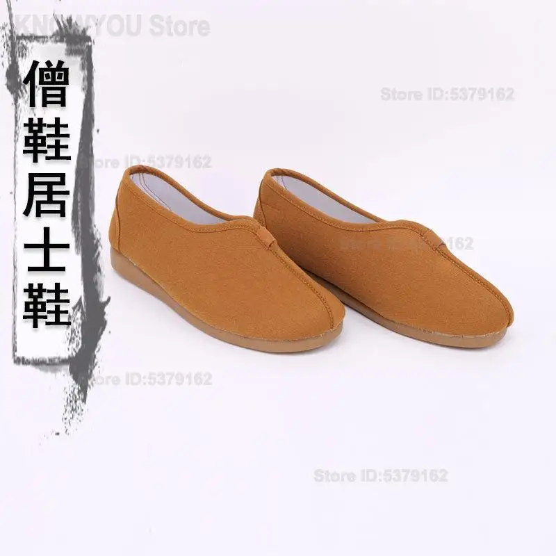Buddhist Monk Shoes Unisex Arhat Shoes Spring Summer Autumn Wear Resistant Single Shoes for Lay Practitioners Zen Meditation