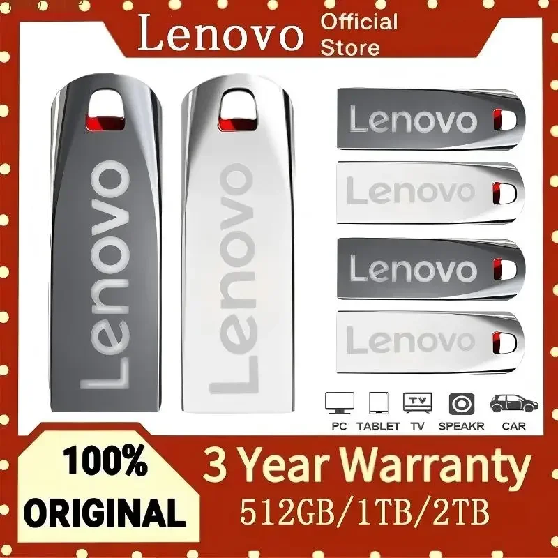 Lenovo 2TB USB 3.0 Pendrive 1TB 512GB USB Flash Drive Pen Drive Metal 512GB Pen Drive USB Flash Stick Disk on Key Memory