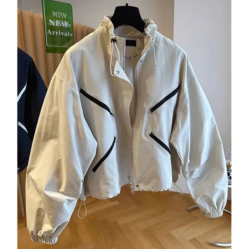 

BF Style Women Jacket Women Elegant Turndown Collar Long Sleeve Windbreaker Coat 2024 Spring Autumn Korean Casual Outwear Tops