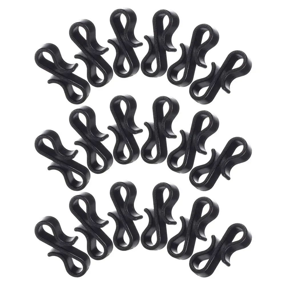 50Pcs Plastic S Hook Light Clips Outdoor Hanging Hooks for String Lights Christmas Decoration Clips Secure Windproof