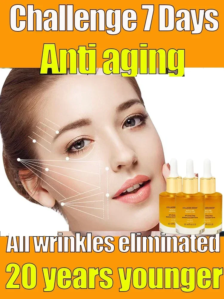 

Collagen Face Serum Wrinkle Removalr Whitening Moisturizing Fade Fine Lines Dark Anti Aging Spots Korean Face Care Cosmetics