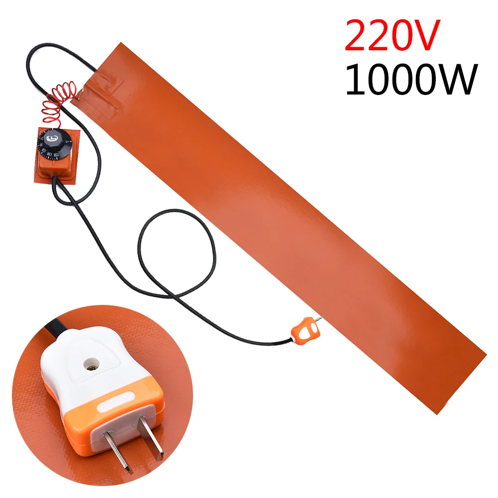 

Silicone Heating Pad Heater Mat 110V/220V 1200W 2M Cable With Controller 200 Degree Celsius 91.5X15cm For Guitar Side Bending