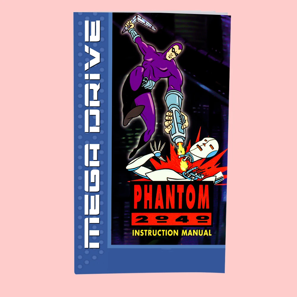 Phantom 2040 EUR Version Game Card Box Handbuch für 16-Bit-Sega MD MegaDrive Genesis-Konsolen
