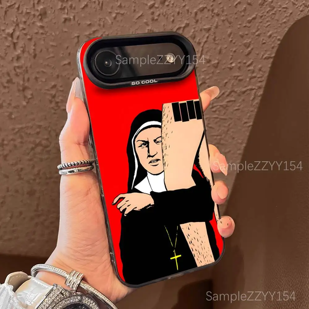 حافظة هاتف My War بعلم أسود لهاتف iPhone 17,16,15,14,13,12,X,8,Pro,Max,Plus,E,SE4,Air,Mini Black IMD Matte