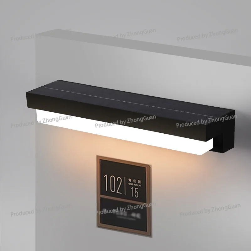 Solar Sensor Light, Outdoor Wall Lights on Both Sides of The Door, Courtyard Entrance Wall, Plate, Door Head Hanging,Punching