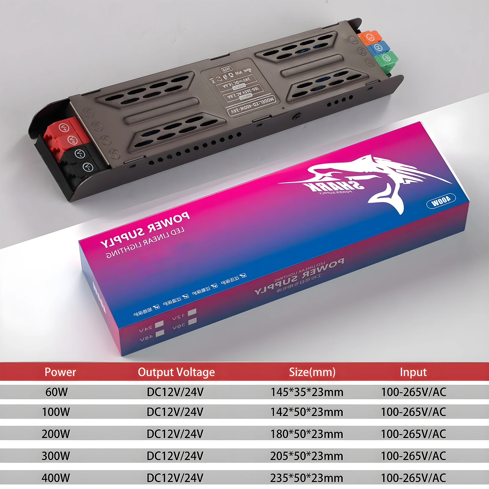 محول الإضاءة تيار مستمر 12 فولت محول التيار الكهربائي رقيقة جدا LED قطاع التبديل سائق مصباح 60 واط 100 واط 200 واط 300 واط 400 واط #6