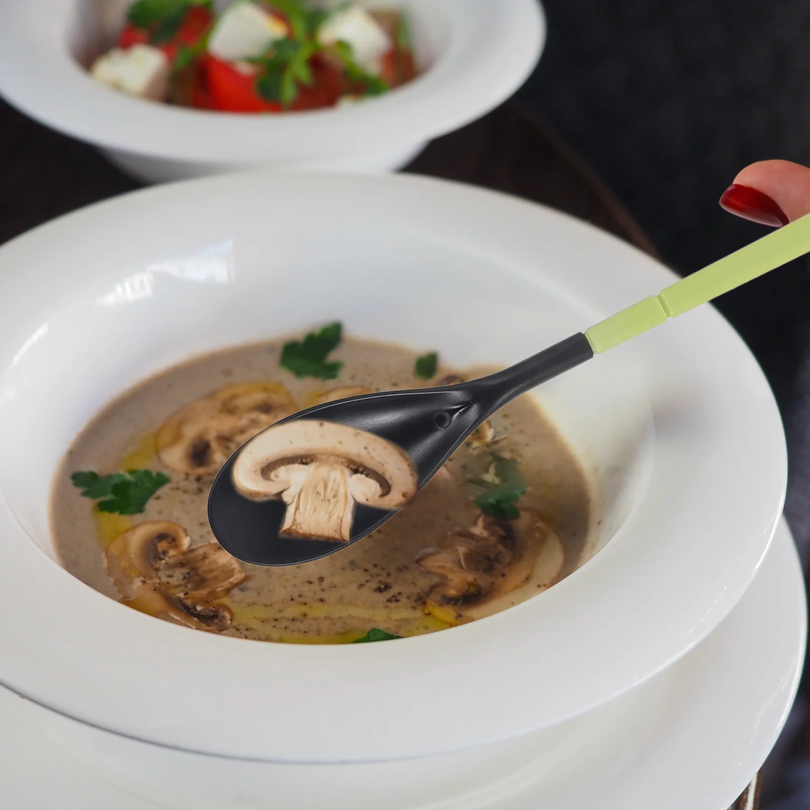 

2 Sets/8pcs Folding Tableware Serving Utensils Plastic Cutlery Outdoor Blue Flatware Organizer