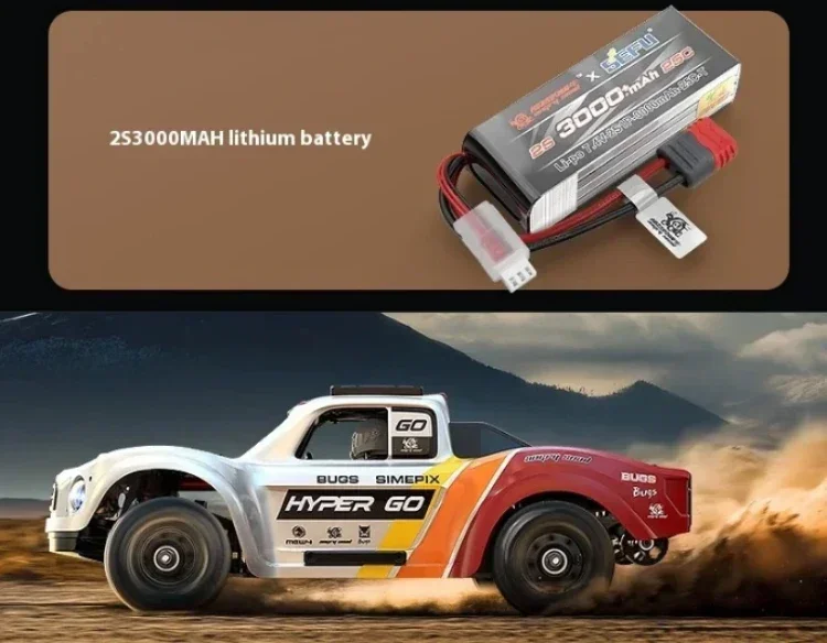 

80KM/H Brushless RC Racing Car Off Road Climbing Car Toy 1:14 4WD LED Lighting Independent Suspension Metal Car Boy Toy Gifts