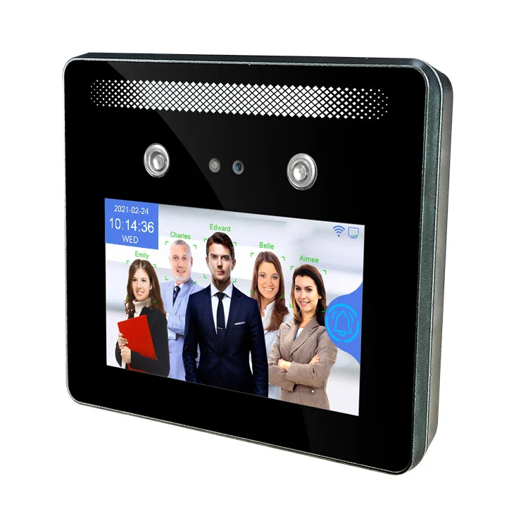 Free SDK Software 5 Inch AI Dynamic Face Recognition Time Attendance  USB-Disk RFID QR Code School Access Control System
