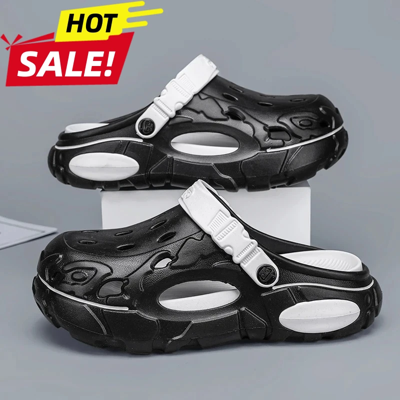 

Summer men's sandals new home garden shoes comfortable platform men's slippers non-slip casual beach shoes plus size sandals 46