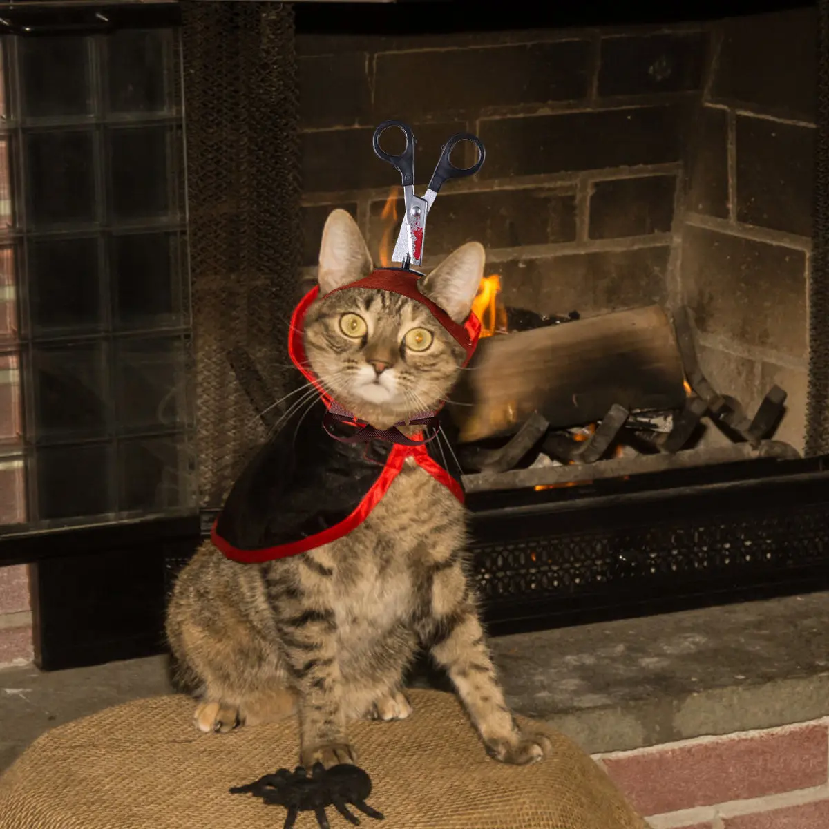 

Костюмный головной убор для домашних животных, размер S, дизайн «Ножницы», для собак и кошек, праздничная шляпа, креативный реквизит для маскарада и фотосессий