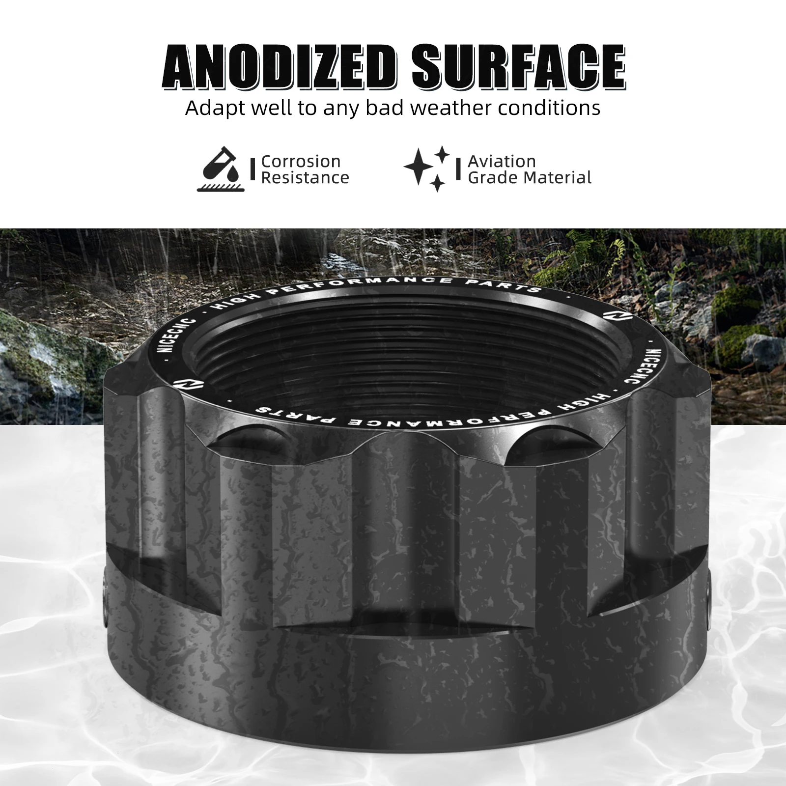 NICECNC for Raptor 700 ATV Rear Axle Nut for Yamaha Raptor 700R 2009-2026 Raptor YFZ450 2007-2013 Aluminum ATV Accessories