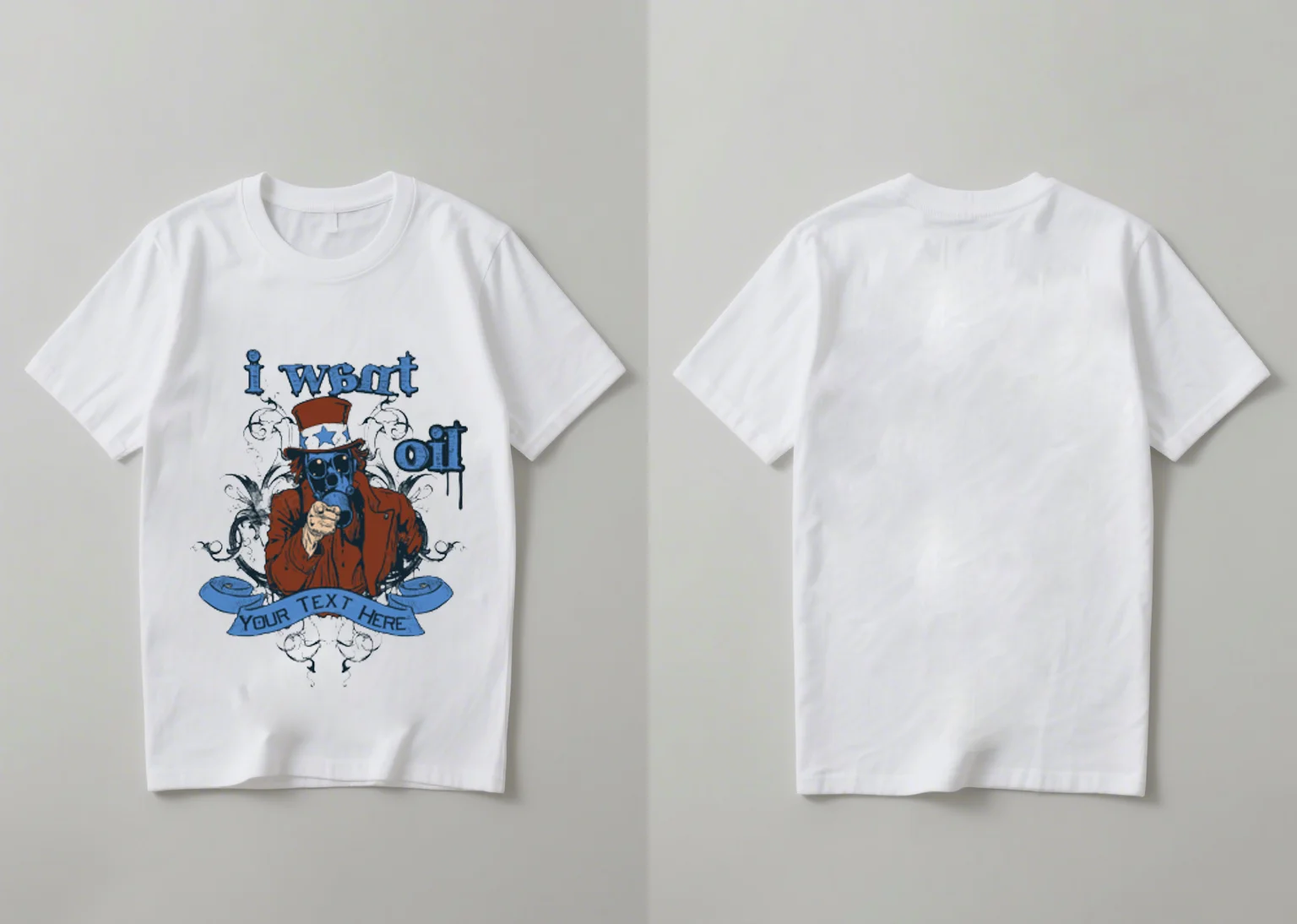 

2025 New trendy and fashionable retro skull print individual shortsleeved shirt casual and loose for both men and women