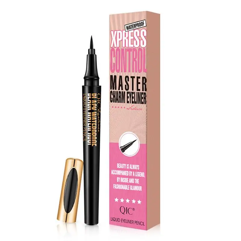 Zwarte Vloeibare Eyeliner Waterdichte Langdurige Eyeliner Potlood Snel Drogen Niet Bloeien Natuurlijke Eyeliner Vloeibare Pen Cosmetisch