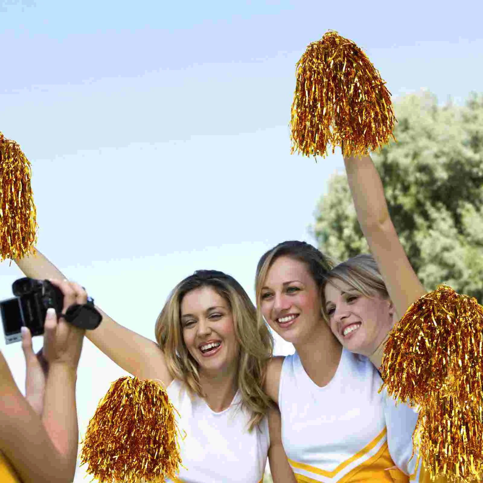 7 Pairs Hand Stick to Shake Bouquet Pom Poms Maker Cheer Spirited Pompoms Squad Sports Meeting Prop