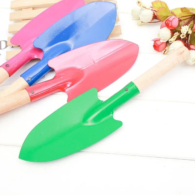

Wooden handle garden flower shovel small shovel pointed small shovel Mini Garden Tools Special for potted plants