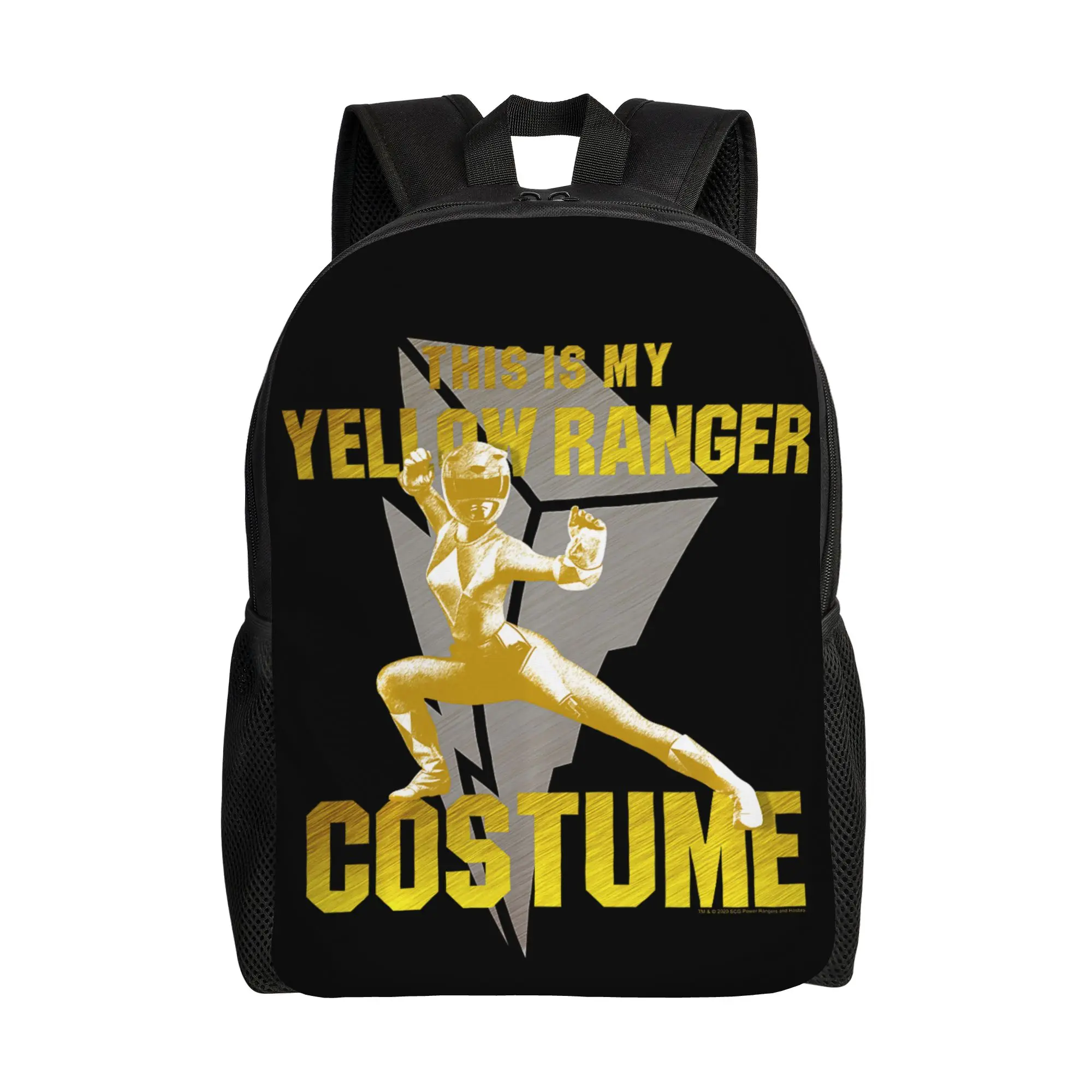 Mochilas Bandai Power Rangers This is My Yellow Ranger Daypack, mochila escolar retro lavable