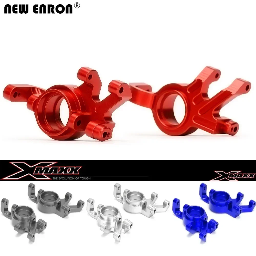 CNC #7737 Aluminum Steering Hub Carrier Blocks Left & Right for RC Car Traxxas 1/5 X-Maxx XMaxx 6S 77076-4 8S 77086-4