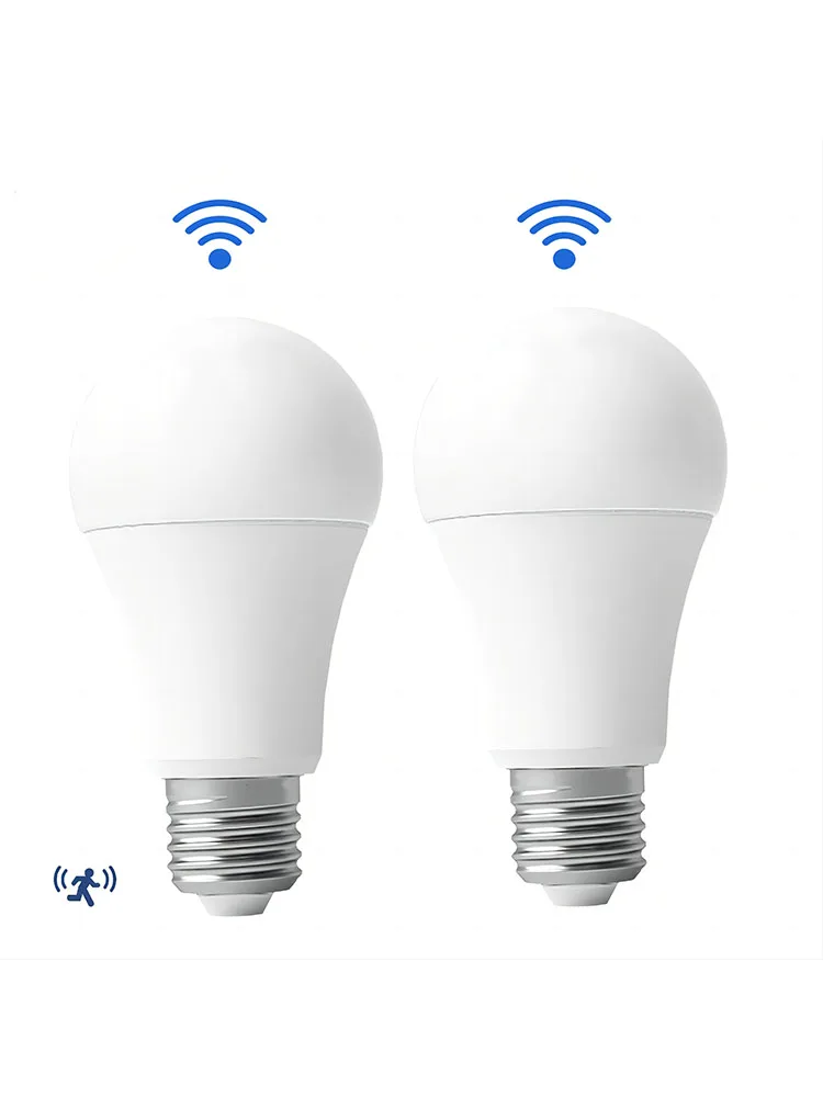 1szt Żarówka LED z czujnikiem ruchu 6W 9W 12W 15W 18W 20W E27 Lampa z czujnikiem radarowym Lamparas 110V 220V Do domu Ścieżka schodów — zdjęcie 2
