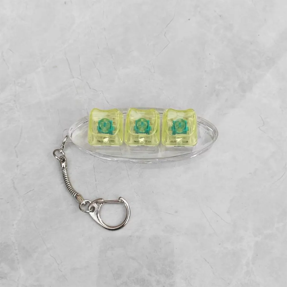 

New 3Keys Keycap Pinch Toy Relief Stress DIY Fidget Keychain Finger Keyboard Mechanical Pinch Toy