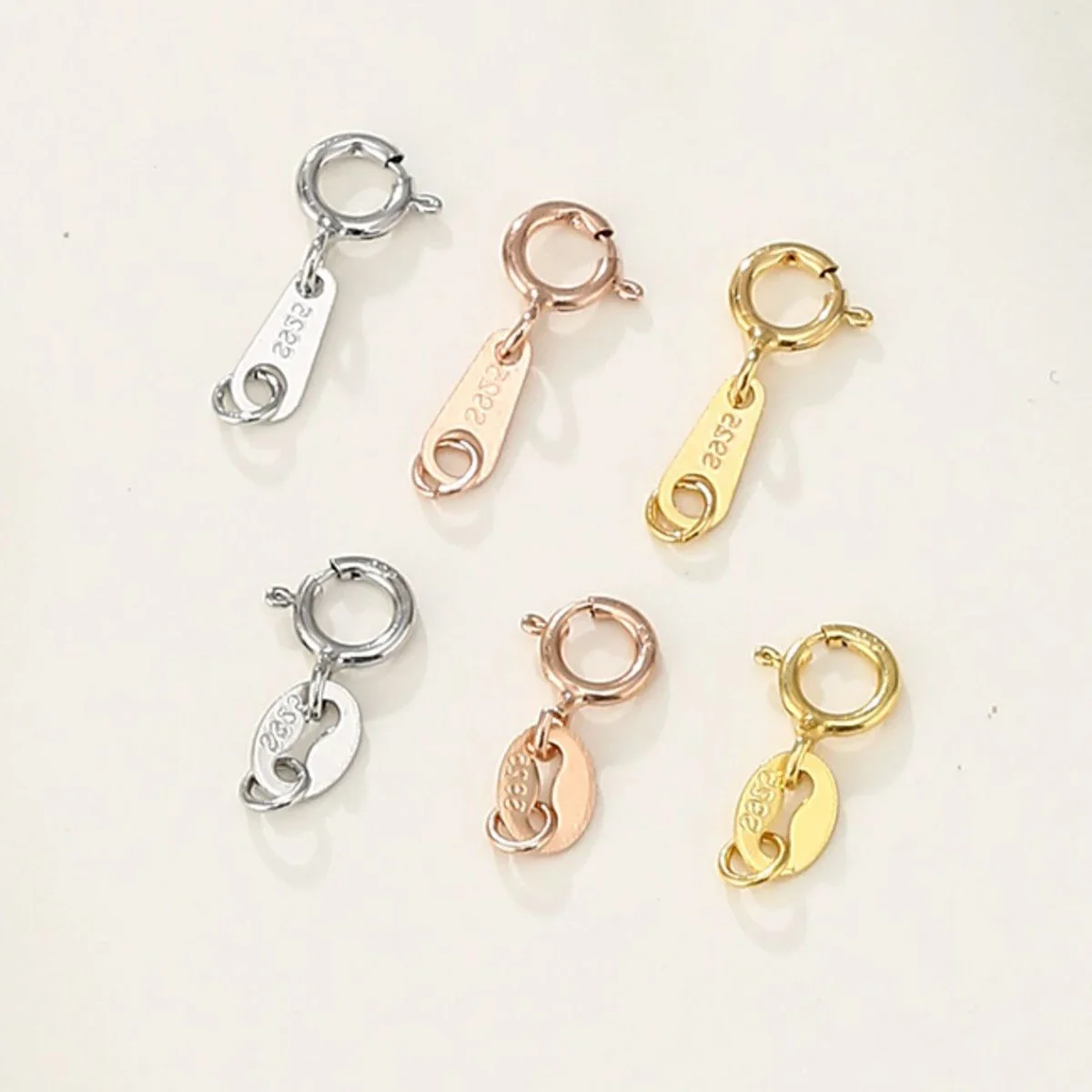 

5Pcs/Lot 925 Sterling Silver Spring Ring Clasp With Open Jump Ring Clasps Connector For DIY Necklaces Bracelet Jewelry Making