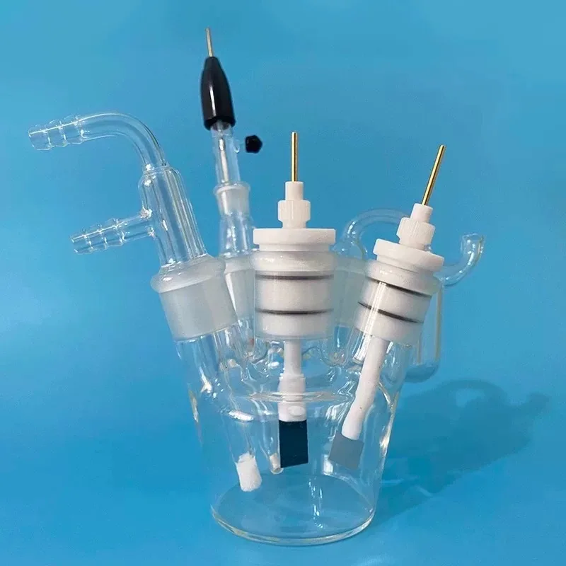 50/100ml single-layer and double-layer water bath sealed five mouth electrolytic cell for redox experiment electrolytic cell