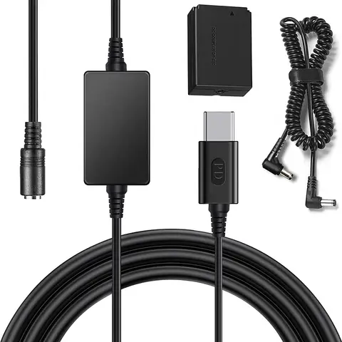 PD USB-C Convertor to LP-E12 Dummy Battery DR E12 DC Coupler for Canon EOS M50 Mark II, EOS M2 , EOS M100 , Kiss M