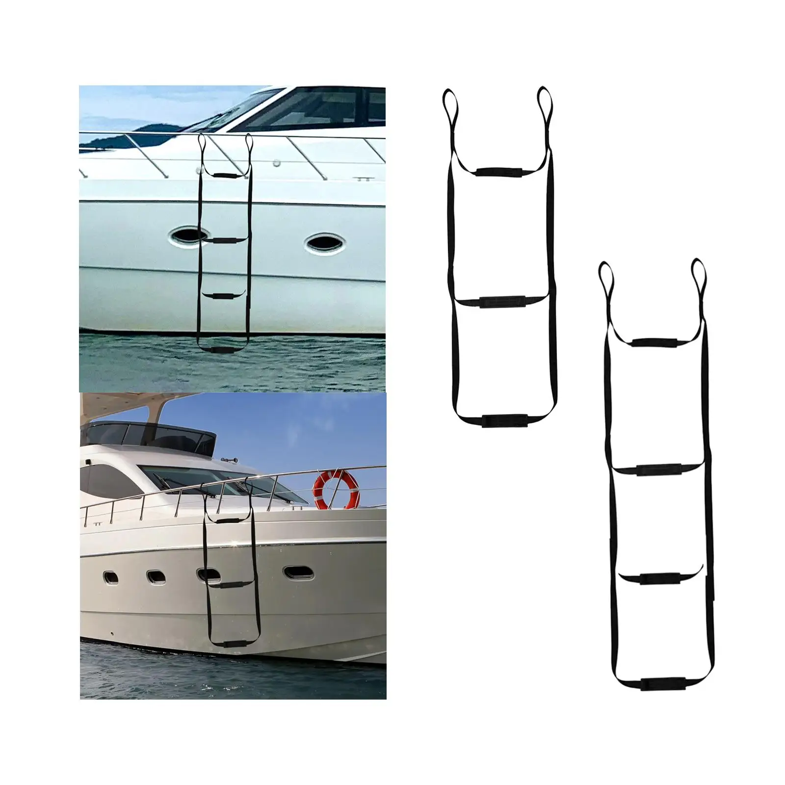 

Boat Rope Ladder Climbing Aid Versatile Accessory Portable Nylon Webbing for Outdoor Sports Removable Sturdy Lightweight