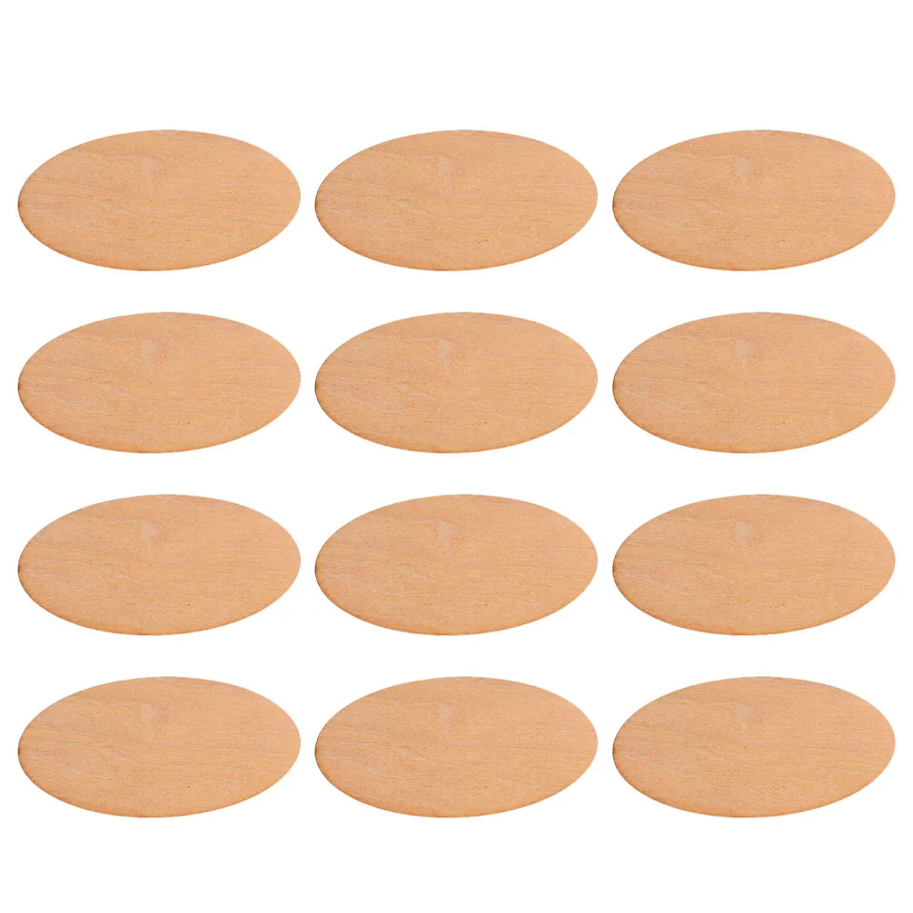 

40 Pcs Wooden Slices Lightweight Durable Kids Crafts DIY Projects Christmas Decorations Oval Cutouts Sewing Accessories